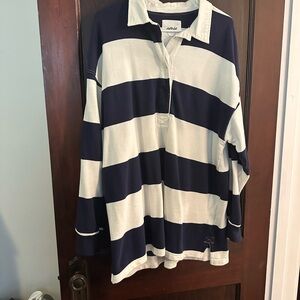Aerie Rugby Shirt in Navy and White